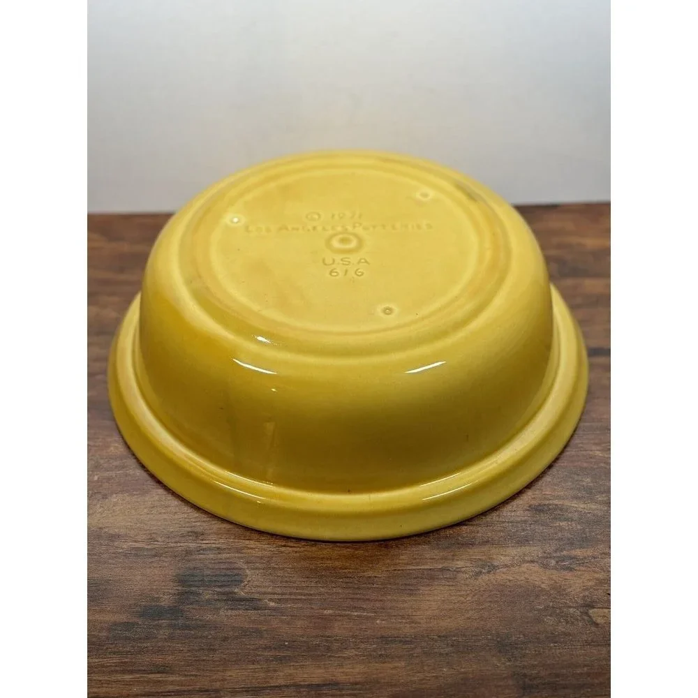 Vintage Los‎ Angeles Potteries Ovenware Harvest Mushrooms Dish Ware 1971 USA